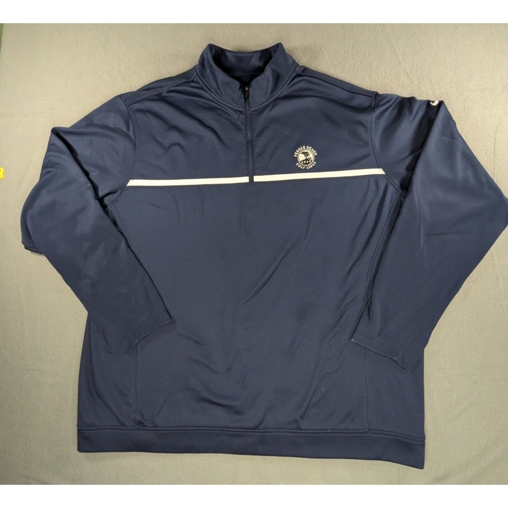 Nike Mens Therma-FIT Pebble Beach Golf Pullover XXL Navy Blue 1/4 Zip Sweater
